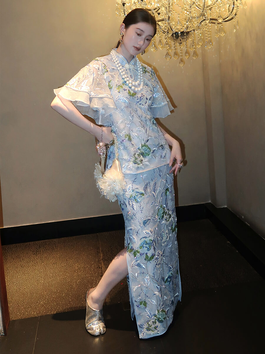 Bead_Embroidery_Frog_Closure_Button_Top_and_Split_Skirt_Set_13