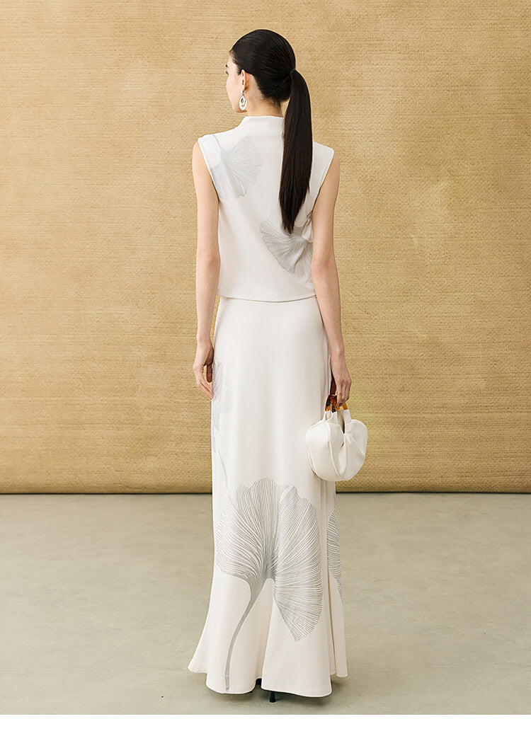 Ginkgo_Printed_Cowl_Neck_Sleeveless_Top_and_Fishtail_Skirt_Set_13