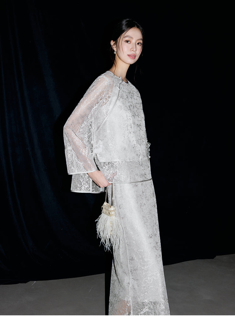 Hollow Lace Suspender Top Double-layer Skirt 7