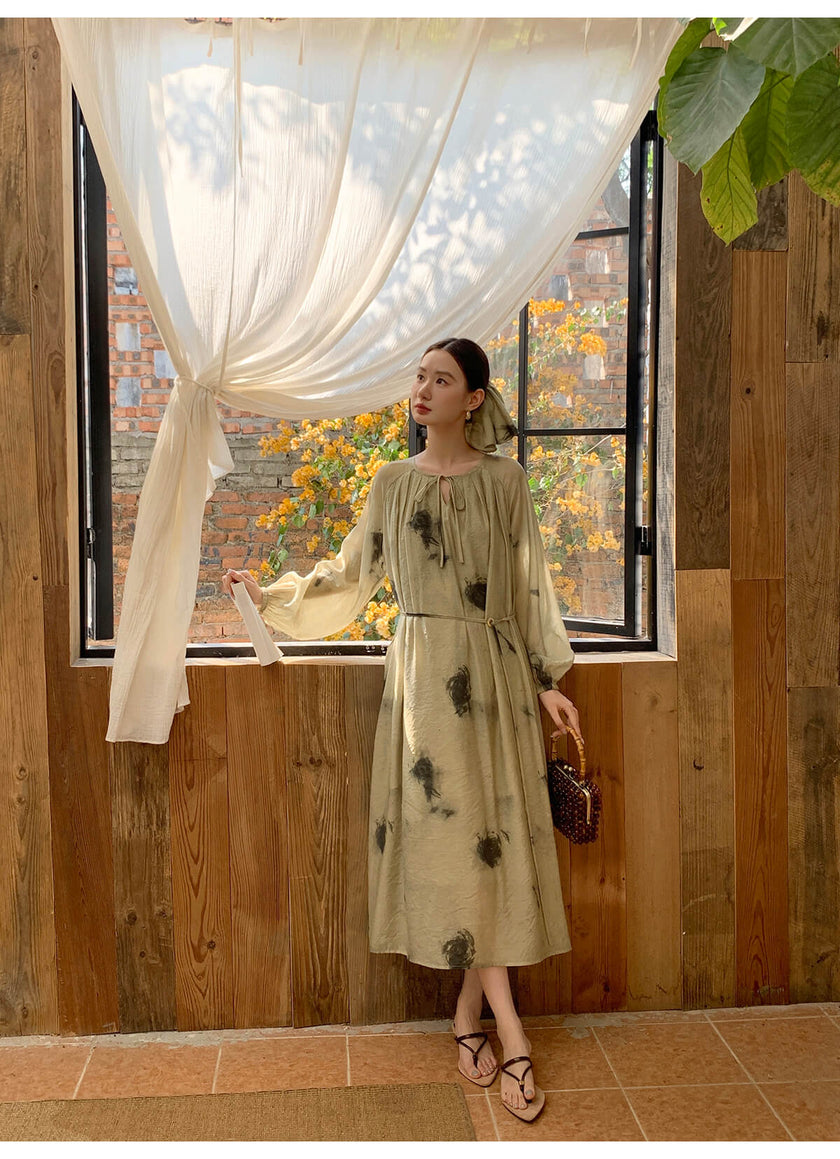 Ink-dyed_Lantern_Sleeve_Tie_Waist_Dress_1