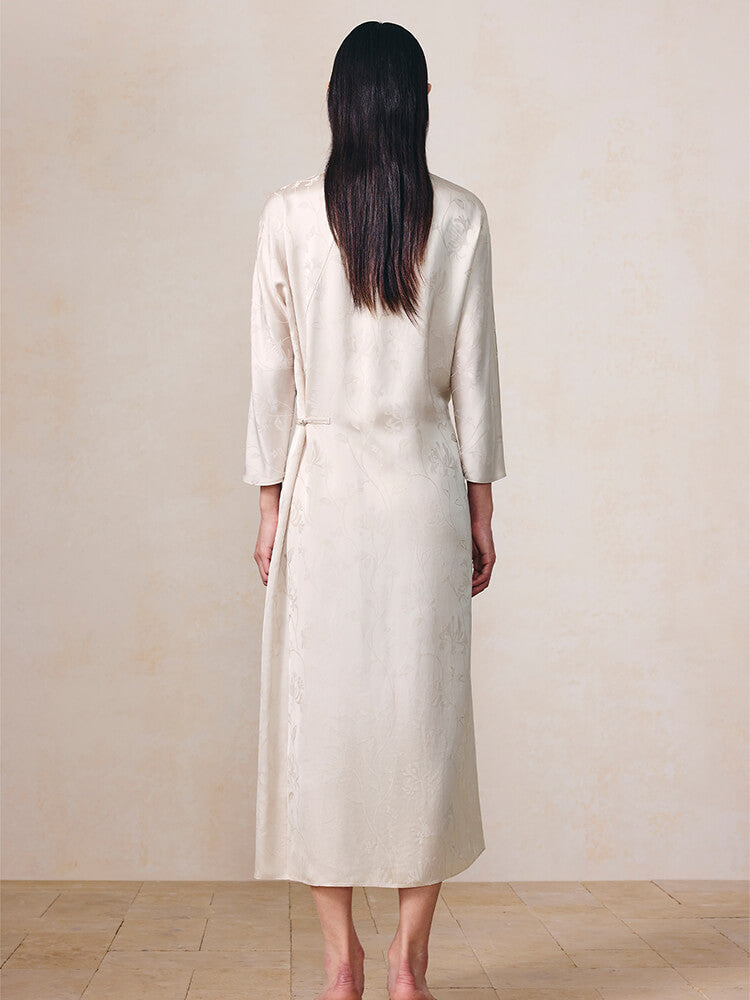 Jacquard_Frog_Closure_Button_Waist-cinching_Elegant_Dress_8