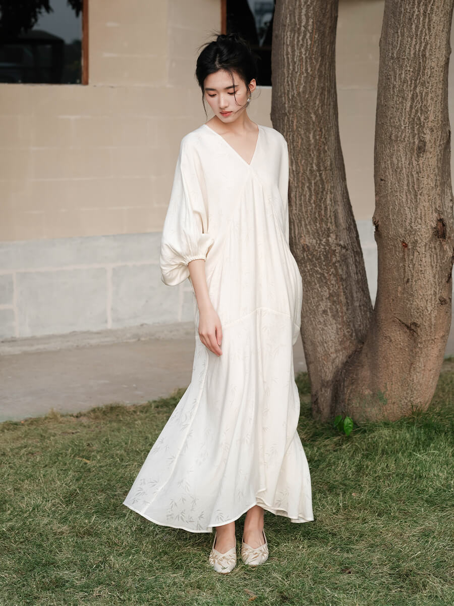 Lantern_Sleeve_Irregular_Hem_Loose_Casual_Printed_Dress_1