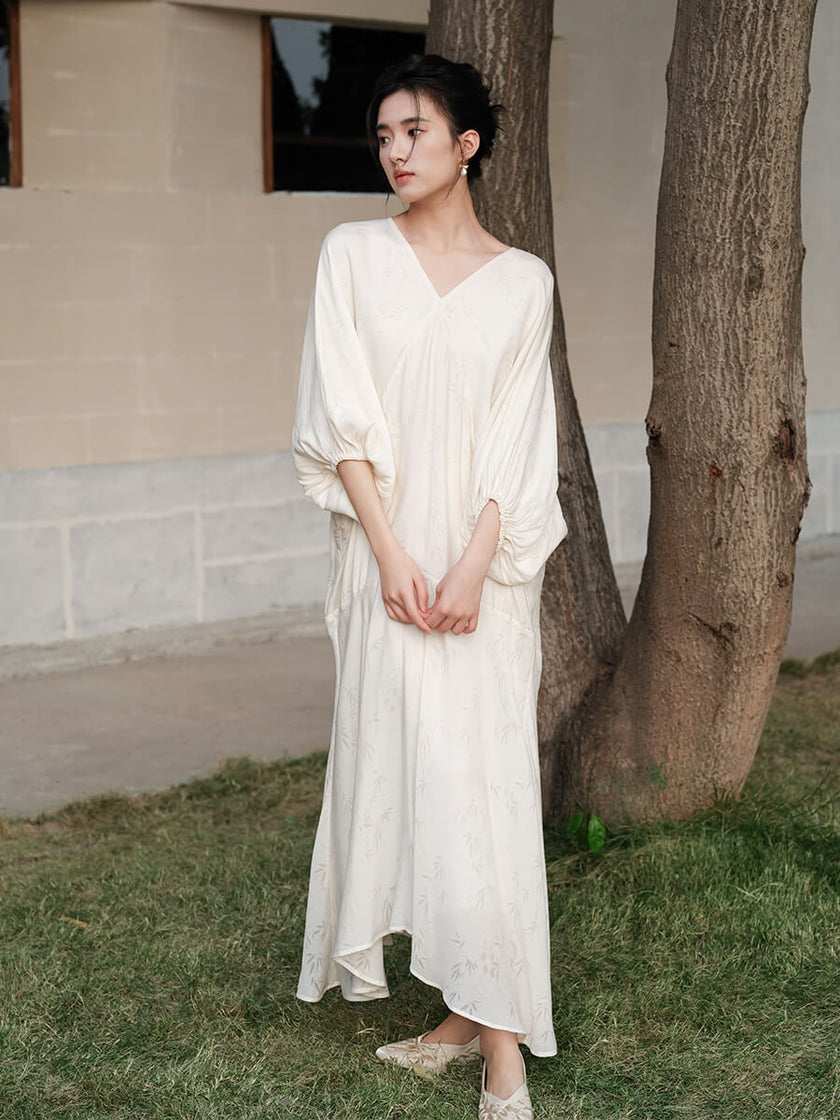 Lantern_Sleeve_Irregular_Hem_Loose_Casual_Printed_Dress_2