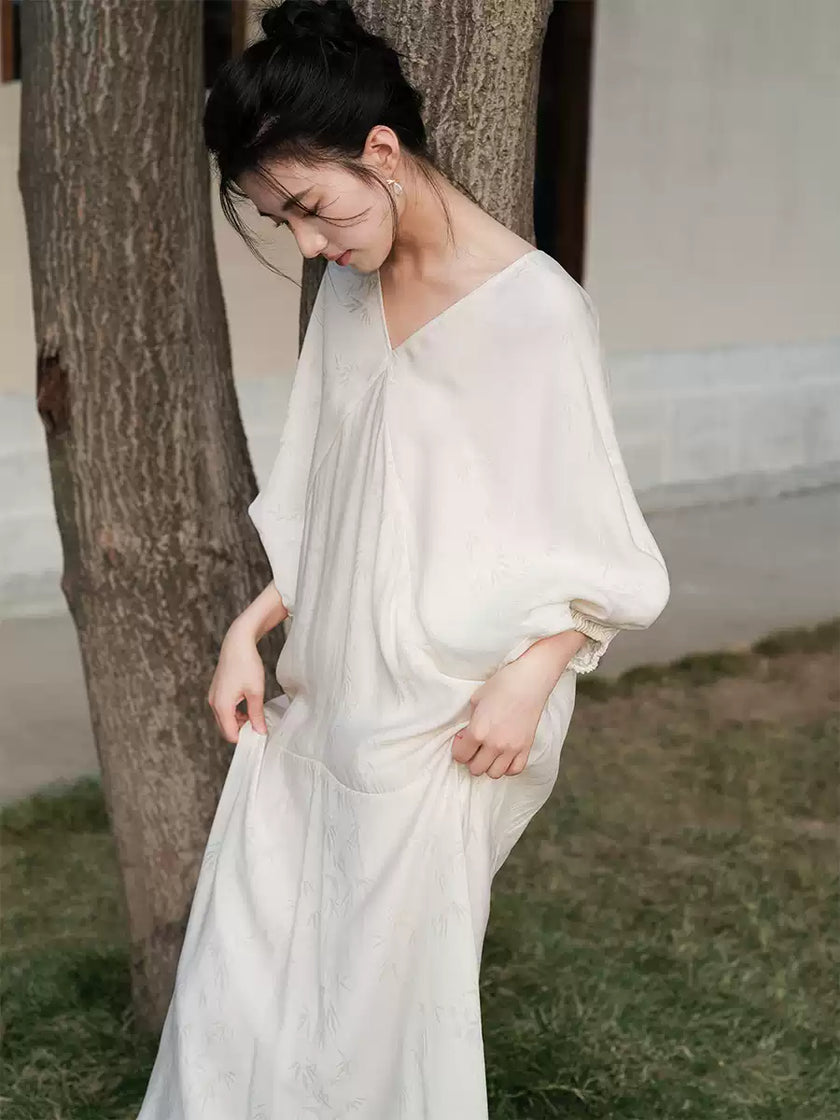 Lantern_Sleeve_Irregular_Hem_Loose_Casual_Printed_Dress_5