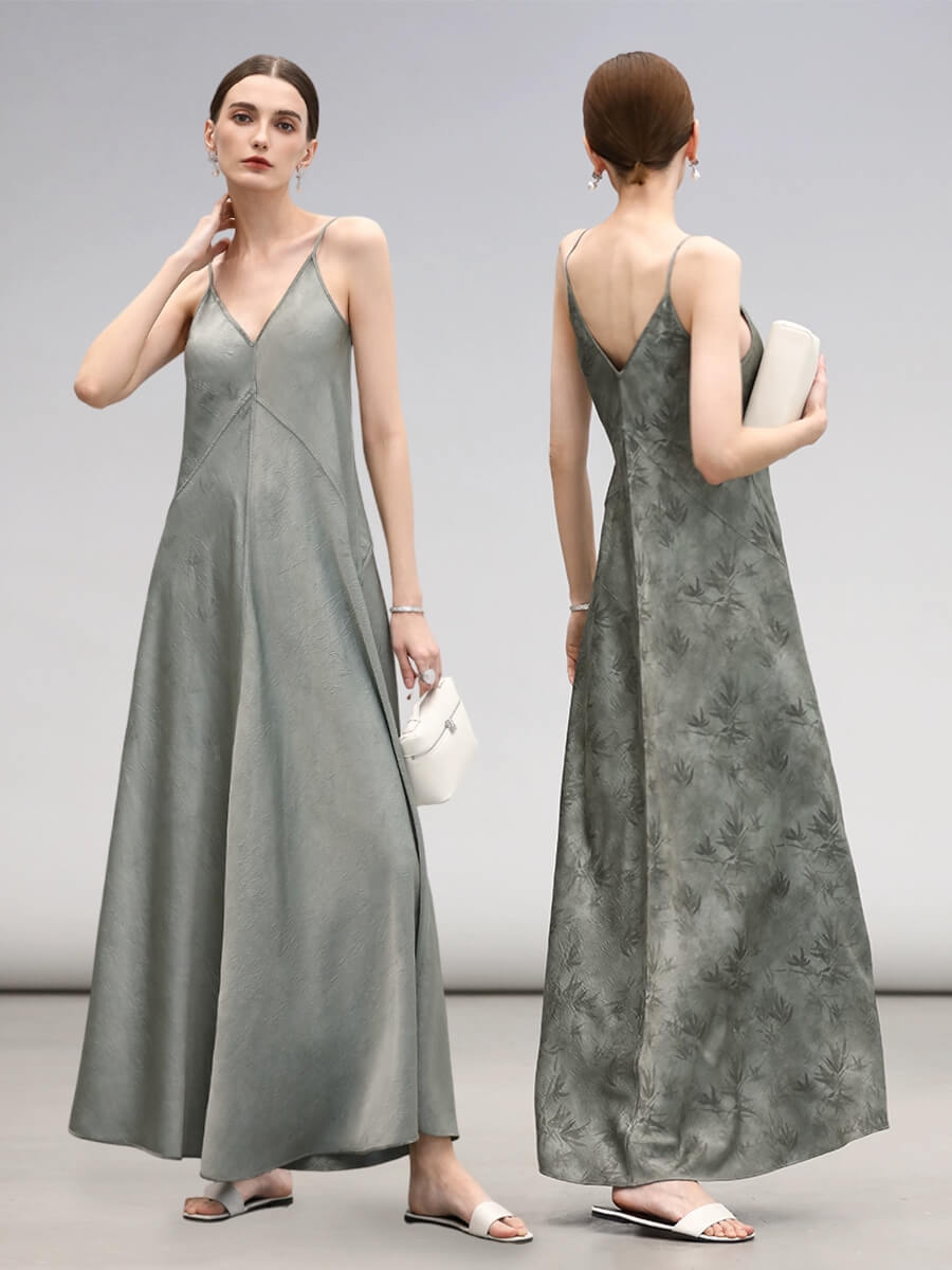 Reversible_Bamboo_Leaf_Printed_Spaghetti_Straps_Dress_14