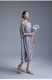 Round_Neck_3_4_Sleeve_Jacquard_Cheongsam_Dress_8