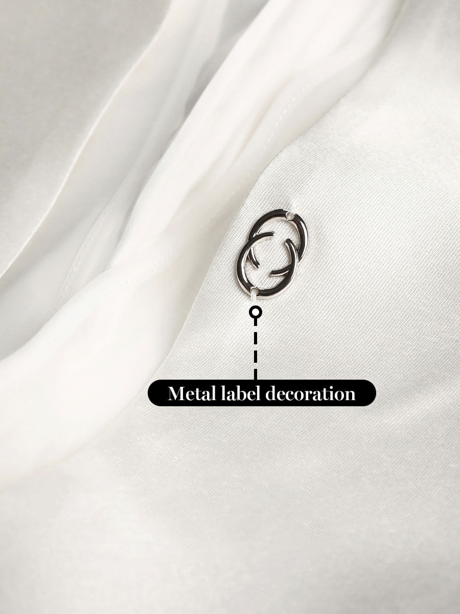 Satin Mesh Spliced Fake Two-piece Blazer