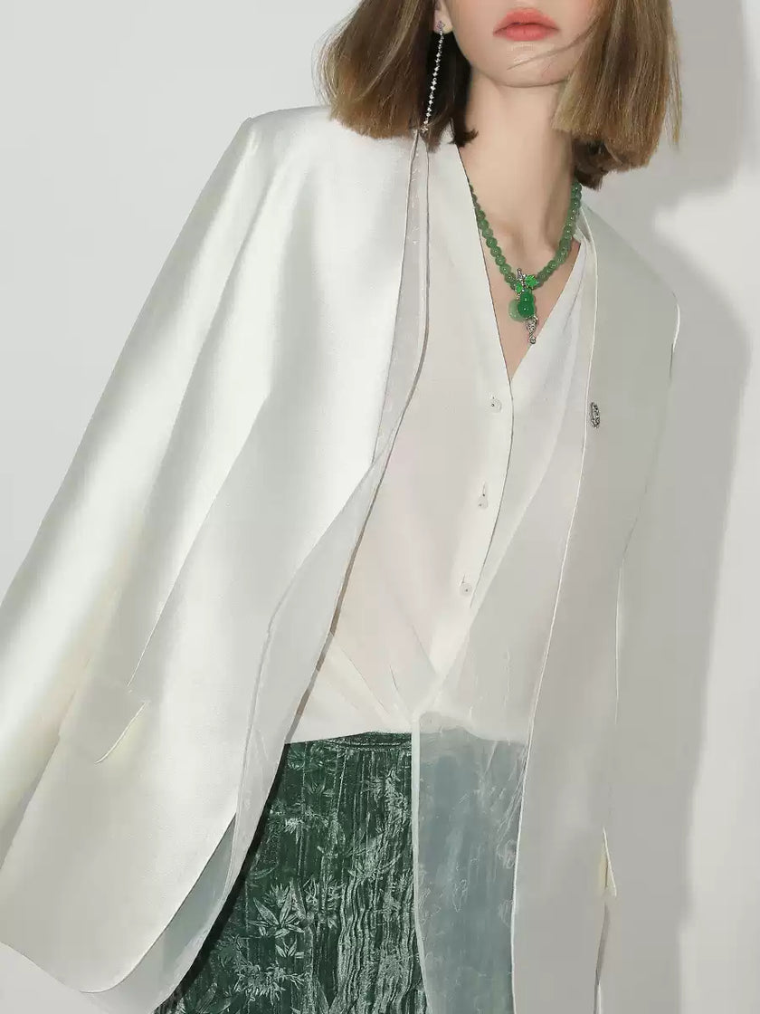 Satin_Mesh_Spliced_Fake_Two-piece_Suit_Jacket_4