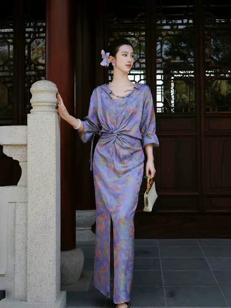 Silk_Embroidered_Twist_Waist-cinching_Maxi_Dress_2