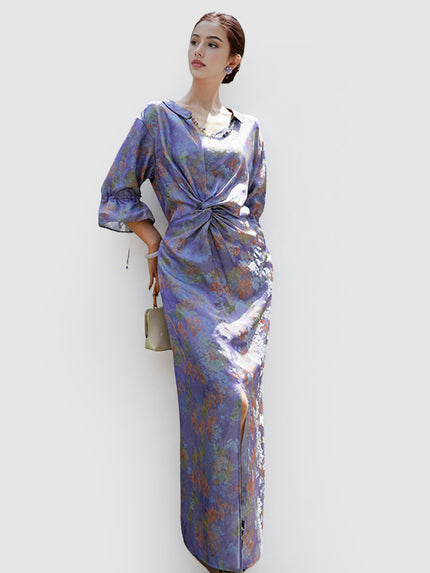 Silk_Embroidered_Twist_Waist-cinching_Maxi_Dress