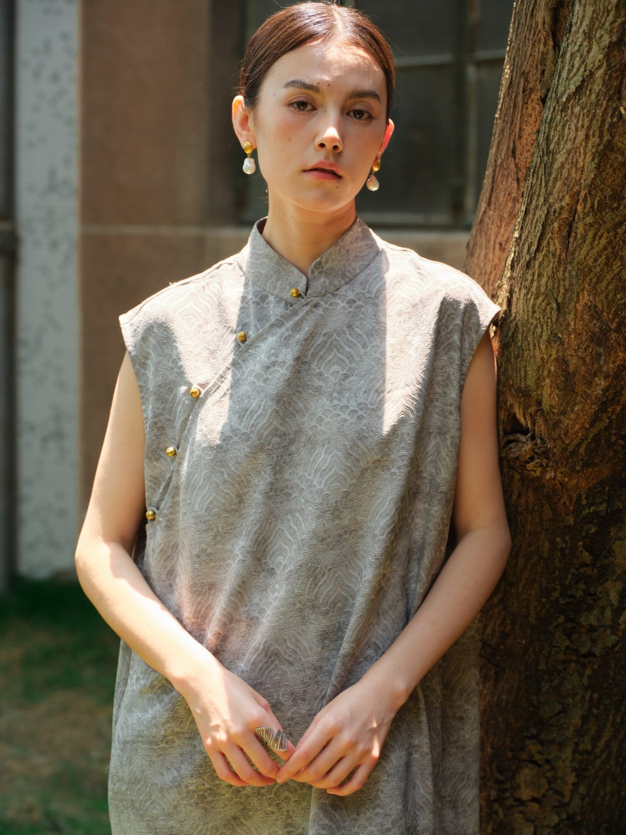 Sleeveless Cheongsam Double-sided Skirt-3