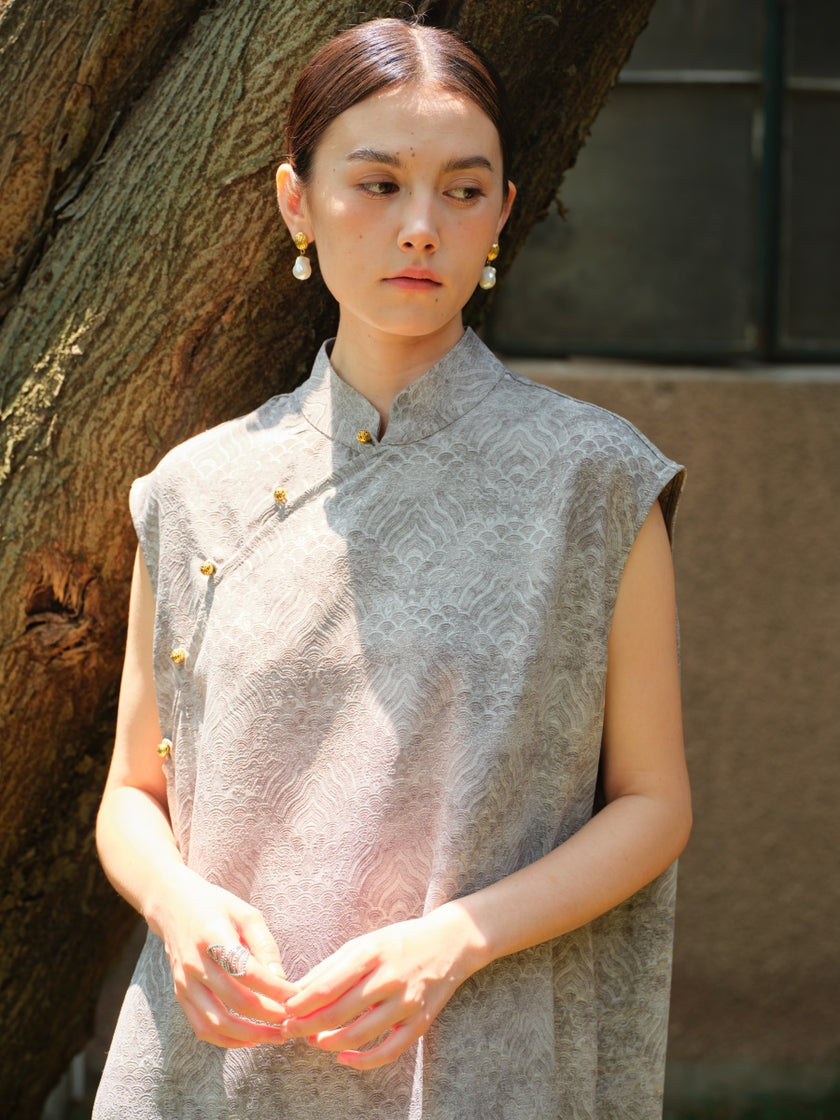 Sleeveless Cheongsam Double-sided Skirt-4