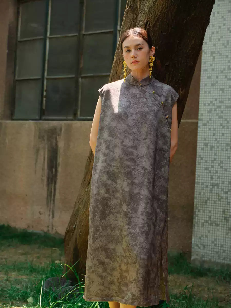 Sleeveless Cheongsam Double-sided Skirt-5