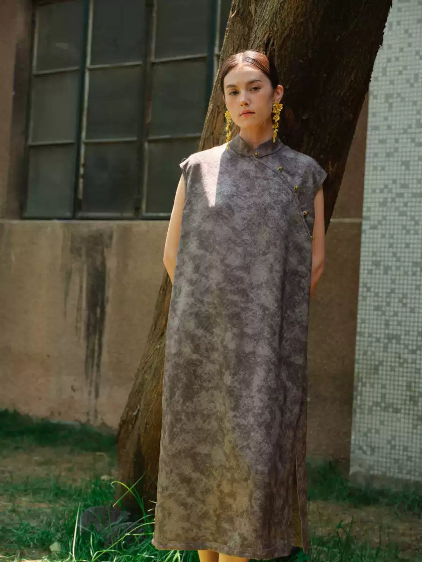 Sleeveless Cheongsam Double-sided Skirt-5