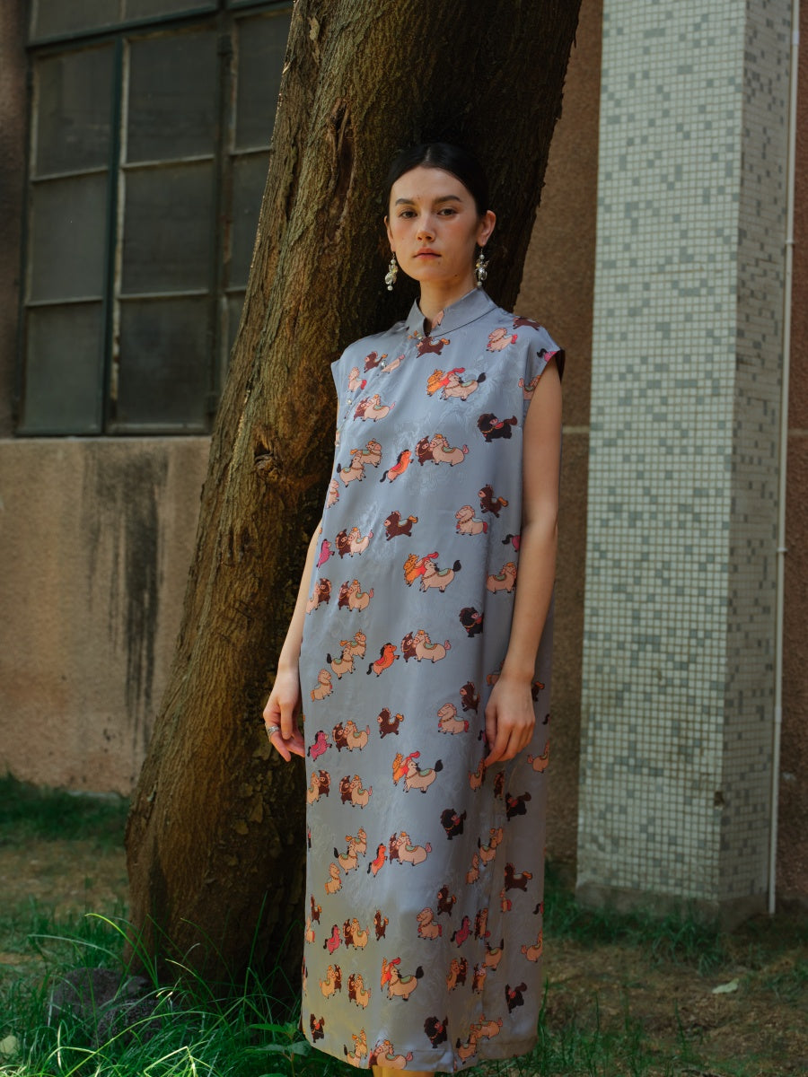 Sleeveless Cheongsam Double-sided Skirt-6