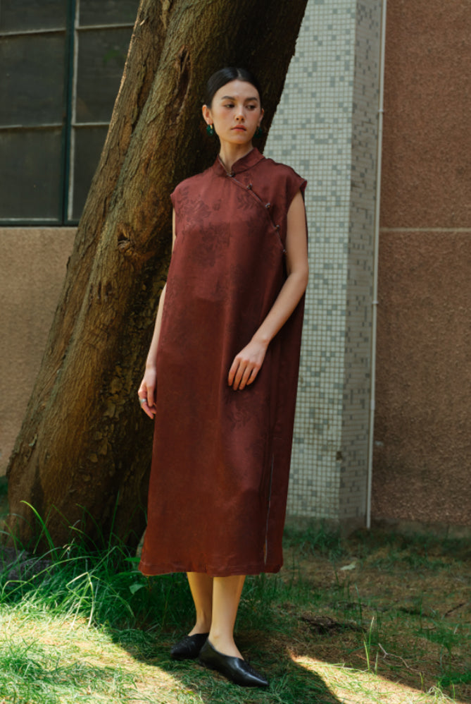 Sleeveless Cheongsam Double-sided Skirt-8