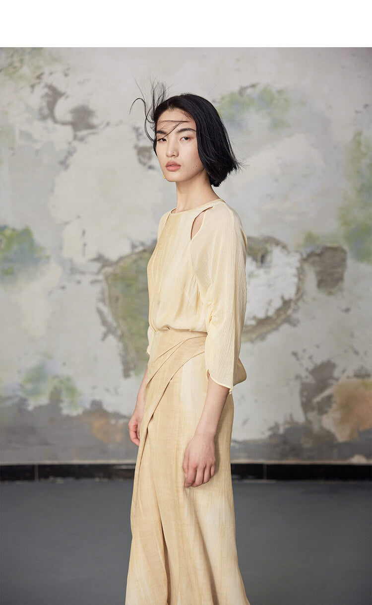 Spliced_Waist-cinching_Irregular_Wrap_Dress_5