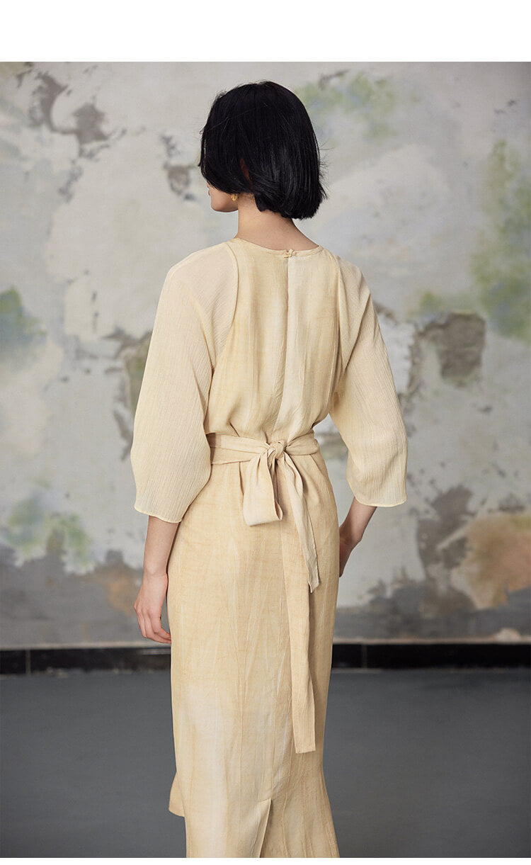 Spliced_Waist-cinching_Irregular_Wrap_Dress_6