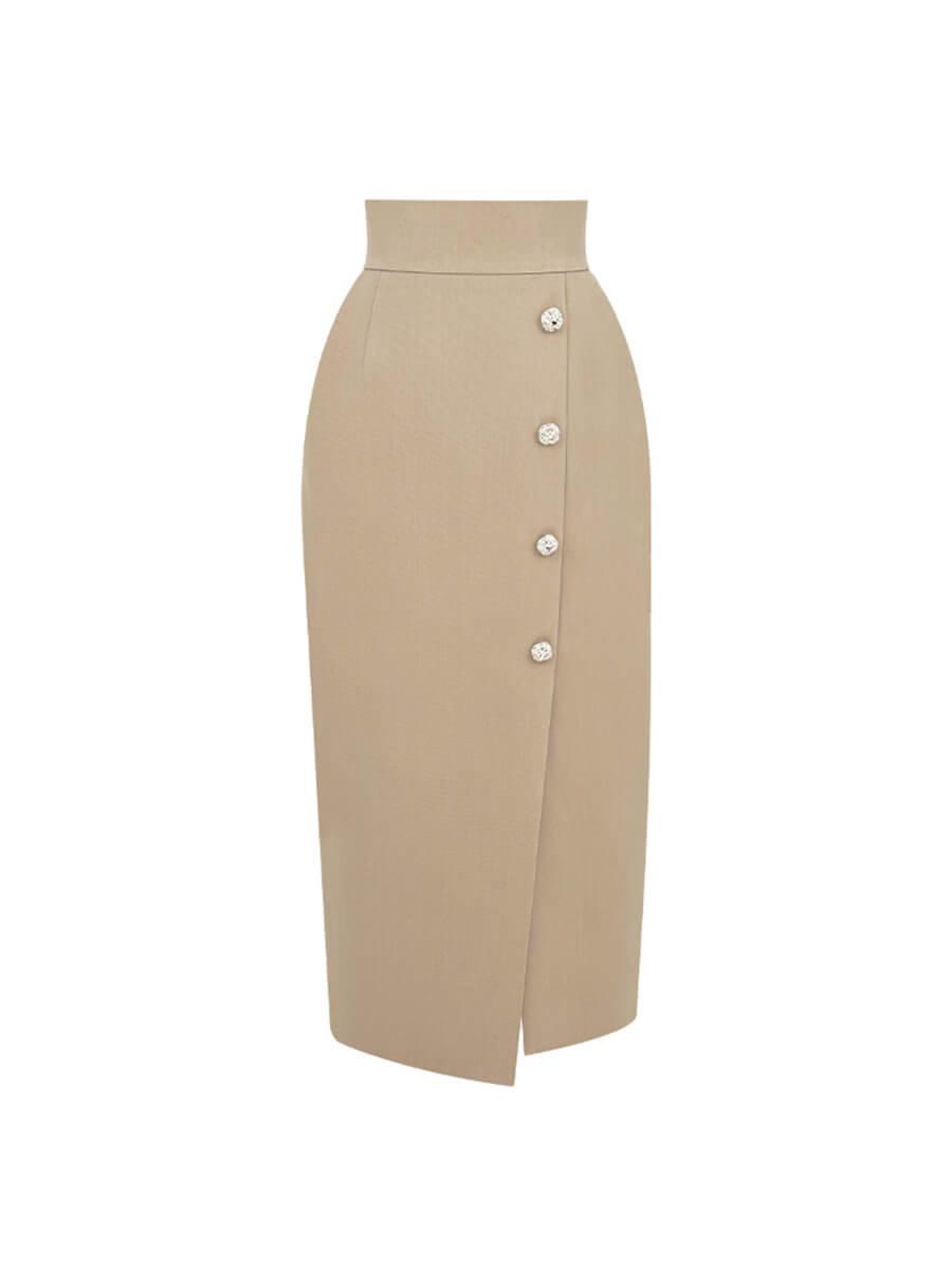 Stand_Collar_Frog_Closure_Button_Vest_and_Skirt_Two-piece_Set_6