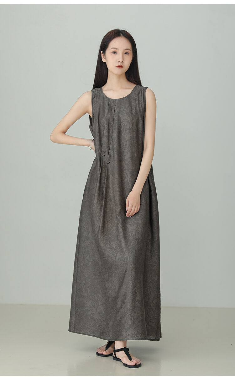 Tencel_Linen_Sleeveless_Hollow_Back_Maxi_Dress_5