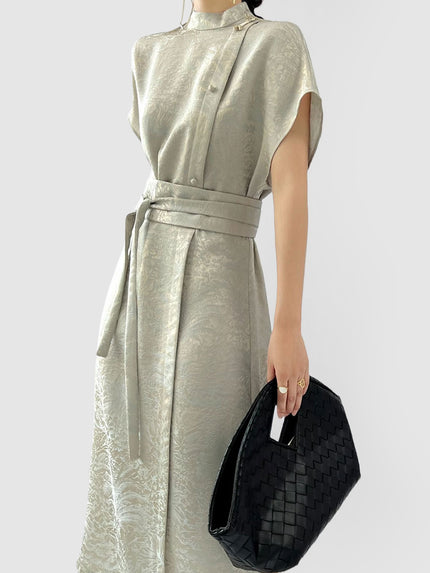 Waist-cinching_Belt_Textured_Dark_Pattern_A-line_Dress_20